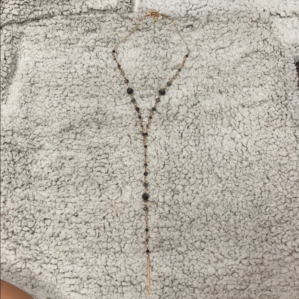 Rose Gold and Grey Statement Necklace